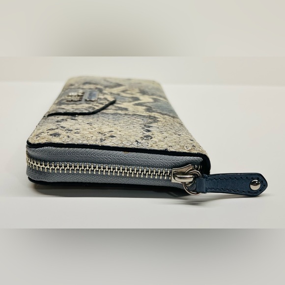 COACH EXOTIC SNAKESKIN ACCORDION LARGE WALLET - Picture 5 of 9